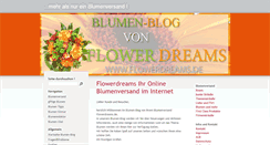 Desktop Screenshot of blumen-blog.flowerdreams.de