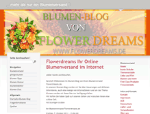 Tablet Screenshot of blumen-blog.flowerdreams.de